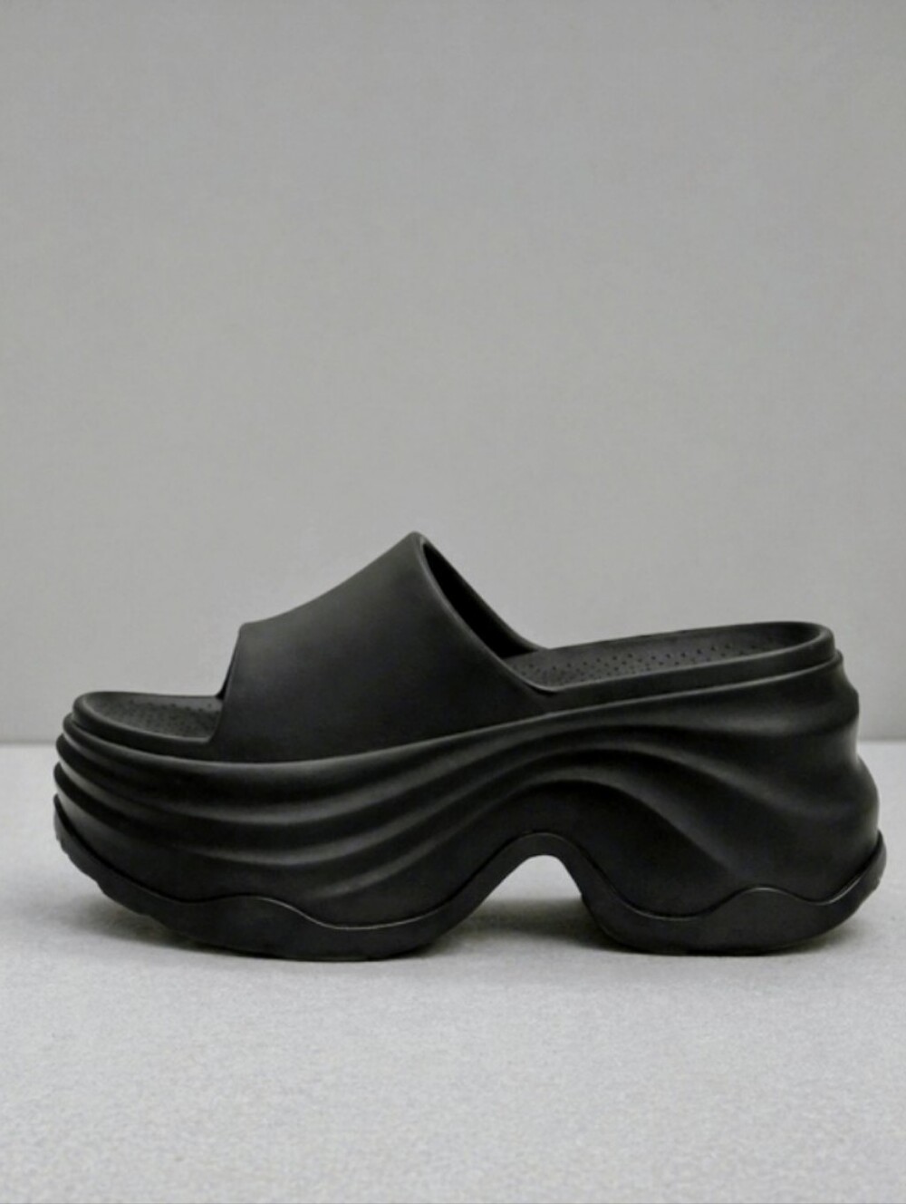 Women’s Black Platform Slide Mule
